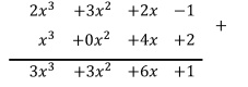 Polinomios de tercer grado La expresión algebraica P(x) = a3 x3 + a2 x2 + a1 x + a0 se le denomina polinomio de tercer grado. Donde es la variable o incógnita (no determinada o desconocida) y a3, a2, a1, a0 números a los que se le denominan coeficientes o constantes, donde a3 ≠ 0. ecuacion8